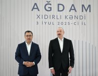 Prezident İlham Əliyev və Prezident Sadır Japarov Ağdam rayonunun Xıdırlı kəndinin 1-ci mərhələsinin açılışında iştirak ediblər (FOTO/VİDEO) (YENİLƏNİB)