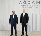 Prezident İlham Əliyev və Prezident Sadır Japarov Ağdam rayonunun Xıdırlı kəndinin 1-ci mərhələsinin açılışında iştirak ediblər (FOTO/VİDEO) (YENİLƏNİB)