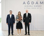 Prezident İlham Əliyev və Prezident Sadır Japarov Ağdam rayonunun Xıdırlı kəndinin 1-ci mərhələsinin açılışında iştirak ediblər (FOTO/VİDEO) (YENİLƏNİB)