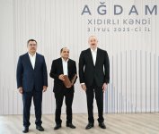 Prezident İlham Əliyev və Prezident Sadır Japarov Ağdam rayonunun Xıdırlı kəndinin 1-ci mərhələsinin açılışında iştirak ediblər (FOTO/VİDEO) (YENİLƏNİB)