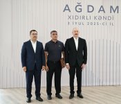 Prezident İlham Əliyev və Prezident Sadır Japarov Ağdam rayonunun Xıdırlı kəndinin 1-ci mərhələsinin açılışında iştirak ediblər (FOTO/VİDEO) (YENİLƏNİB)