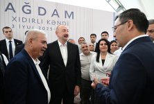 Prezident İlham Əliyev və Prezident Sadır Japarov Ağdam rayonunun Xıdırlı kəndinin 1-ci mərhələsinin açılışında iştirak ediblər (FOTO/VİDEO) (YENİLƏNİB)