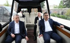 Prezident İlham Əliyev və ECO-nun 17-ci Zirvə görüşünün iştirakçıları Ağdamdakı “İmarət” Kompleksində Qarabağ atlarının “Zəfər” şousunu izləyiblər (FOTO/VİDEO)