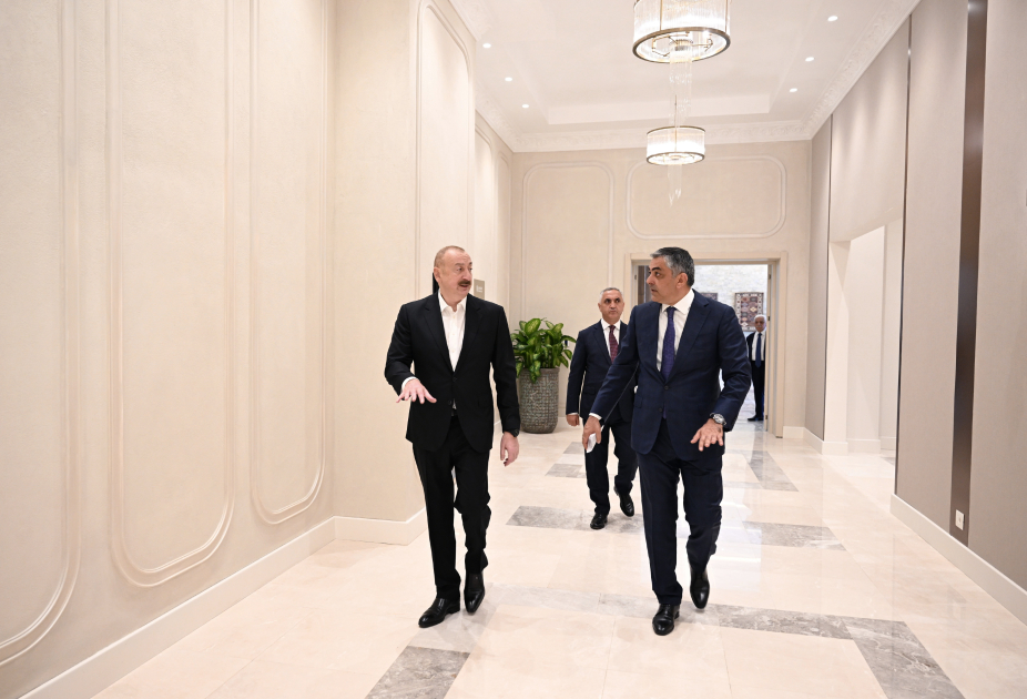 Prezident İlham Əliyev Xankəndi Konqres Mərkəzinin açılışında iştirak edib (FOTO)