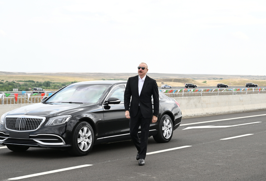 Prezident İlham Əliyev Əhmədbəyli-Füzuli-Şuşa yolunun açılışında iştirak edib (FOTO)