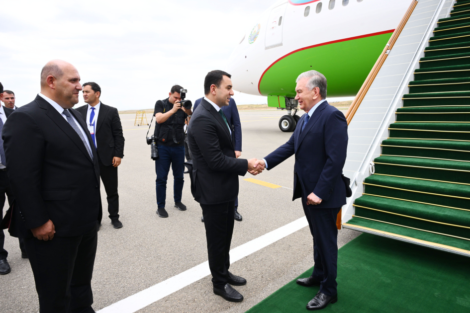 Özbəkistan Prezidenti Şavkat Mirziyoyev Füzuli rayonuna səfərə gəlib (FOTO)
