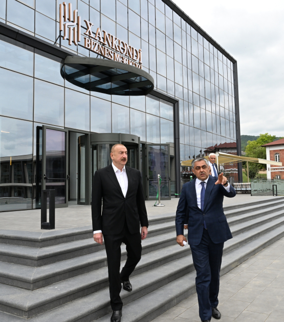 Prezident İlham Əliyev “Xankəndi” Biznes Mərkəzinin açılışında iştirak edib (FOTO)