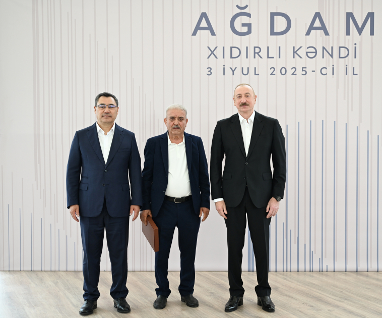 Prezident İlham Əliyev və Prezident Sadır Japarov Ağdam rayonunun Xıdırlı kəndinin 1-ci mərhələsinin açılışında iştirak ediblər (FOTO/VİDEO) (YENİLƏNİB)