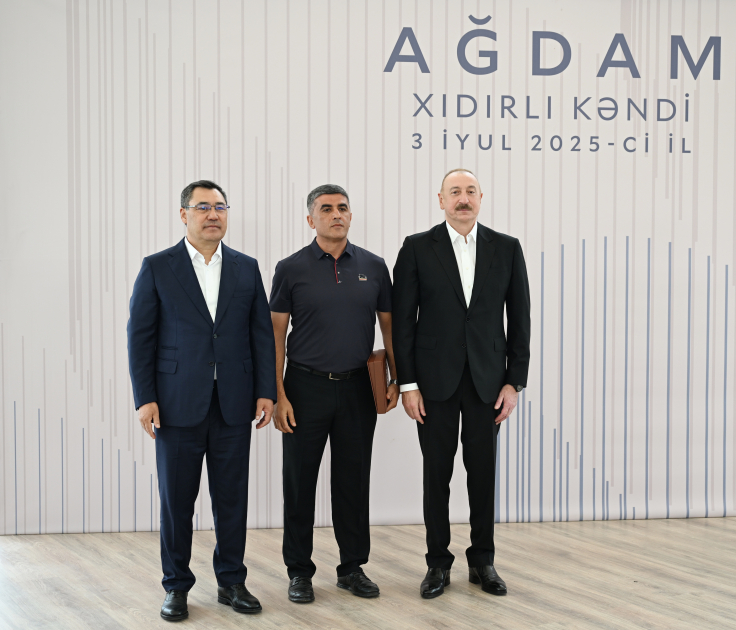 Prezident İlham Əliyev və Prezident Sadır Japarov Ağdam rayonunun Xıdırlı kəndinin 1-ci mərhələsinin açılışında iştirak ediblər (FOTO/VİDEO) (YENİLƏNİB)