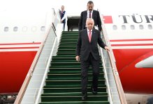 Türkiyə Prezidenti Rəcəb Tayyib Ərdoğan Azərbaycana səfərə gəlib (FOTO)