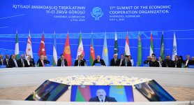 Prezident İlham Əliyev Xankəndi şəhərində İqtisadi Əməkdaşlıq Təşkilatının 17-ci Zirvə görüşündə çıxış edib (FOTO/VİDEO) (YENİLƏNİB-7)