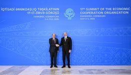 Prezident İlham Əliyev Xankəndi şəhərində İqtisadi Əməkdaşlıq Təşkilatının 17-ci Zirvə görüşündə çıxış edib (FOTO/VİDEO) (YENİLƏNİB-7)