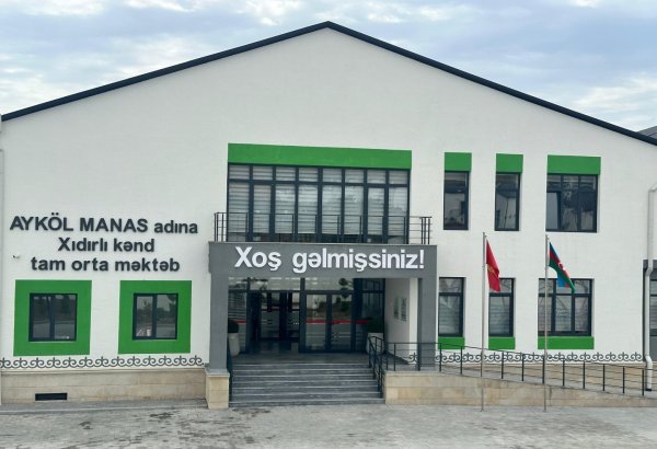 Xıdırlı kəndində tikilən yeni məktəbdə şagirdlər üçün hərtərəfli şərait yarıdılıb (FOTO)