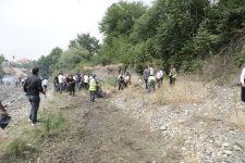 Xaçmazda Qudyalçayın rayon ərazisindən keçən hissəsində növbəti təmizlik aksiyası keçirilib (FOTO)