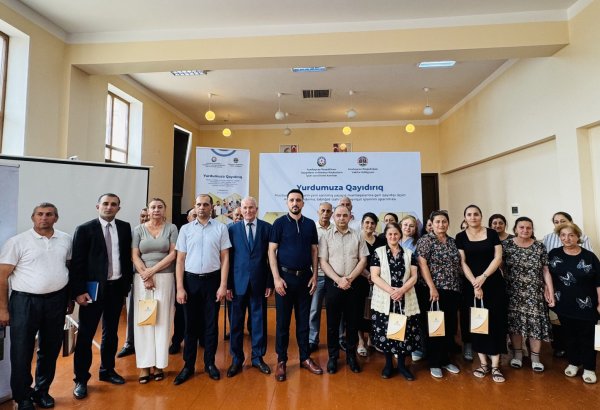 Mingəçevirdə keçmiş məcburi köçkünlər üçün hüquqi maarifləndirmə tədbiri keçirilib (FOTO/VİDEO)