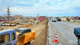 Saray körpüsünə aparan yanaşma yollarının genişləndirilməsinə başlanılıb (FOTO)