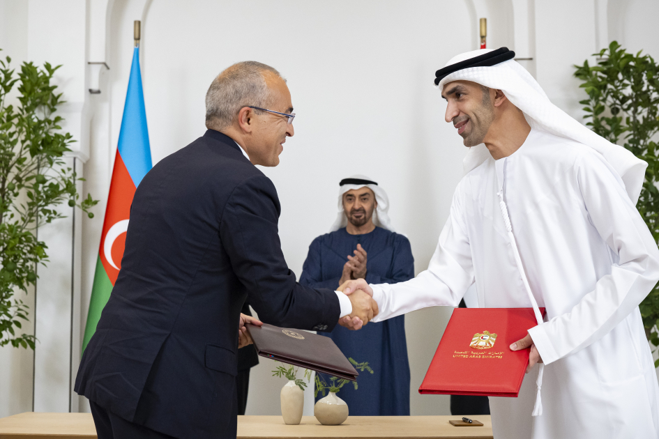 Prezident İlham Əliyevin Əbu-Dabidə Birləşmiş Ərəb Əmirliklərinin Prezidenti ilə görüşü olub (FOTO/VİDEO)