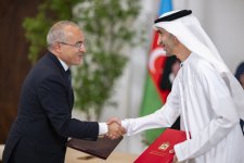 Prezident İlham Əliyevin Əbu-Dabidə Birləşmiş Ərəb Əmirliklərinin Prezidenti ilə görüşü olub (FOTO/VİDEO)