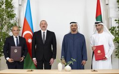 Prezident İlham Əliyevin Əbu-Dabidə Birləşmiş Ərəb Əmirliklərinin Prezidenti ilə görüşü olub (FOTO/VİDEO)