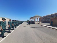 Hərbi xidməti başa vuran sərhədçi əsgərlər ehtiyata buraxılıb (FOTO)