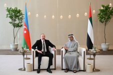 Prezident İlham Əliyev Birləşmiş Ərəb Əmirliklərinə işgüzar səfərə gəlib (FOTO/VİDEO)