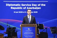 Diplomatik xidmət orqanları əməkdaşlarının peşə bayramı münasibətilə Gülüstan sarayında rəsmi qəbul təşkil olunub (FOTO)