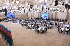 Diplomatik xidmət orqanları əməkdaşlarının peşə bayramı münasibətilə Gülüstan sarayında rəsmi qəbul təşkil olunub (FOTO)