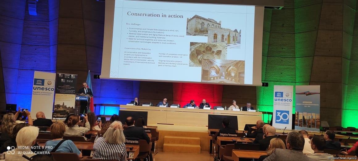 UNESCO-nun 47-ci sessiyasında İçərişəhərin Ümumdünya İrs Siyahısına daxil edilməsinin 25 illiyinə həsr olunmuş tədbir keçirilib (FOTO/VİDEO)