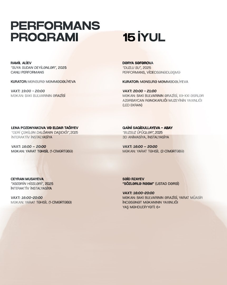 Həyəcanla gözlənilən “Caspian Corporealities” adlı Performans Həftəsi-2025-i elan edirik! (FOTO)