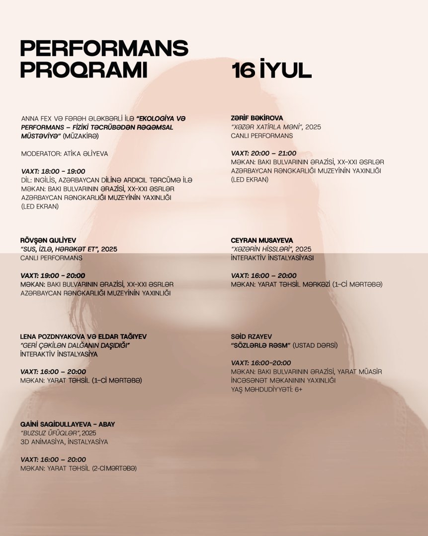 Həyəcanla gözlənilən “Caspian Corporealities” adlı Performans Həftəsi-2025-i elan edirik! (FOTO)