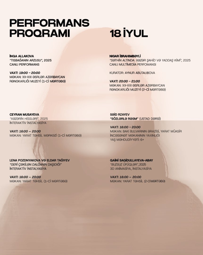 Həyəcanla gözlənilən “Caspian Corporealities” adlı Performans Həftəsi-2025-i elan edirik! (FOTO)
