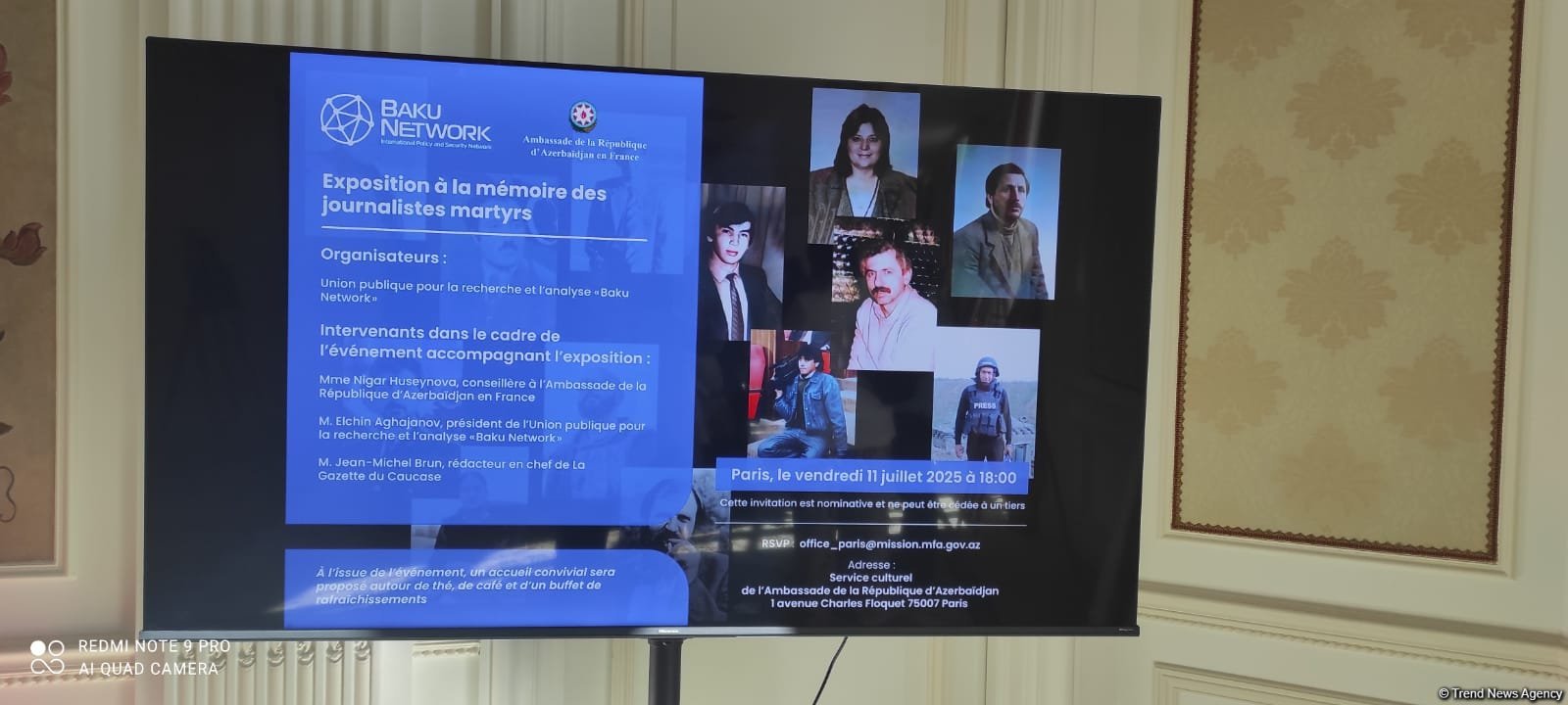 Baku Network Parisdə ilk dəfə olaraq erməni təcavüzü nəticəsində həlak olmuş azərbaycanlı jurnalistlərlə bağlı məsələ qaldırıb (FOTO/VİDEO)