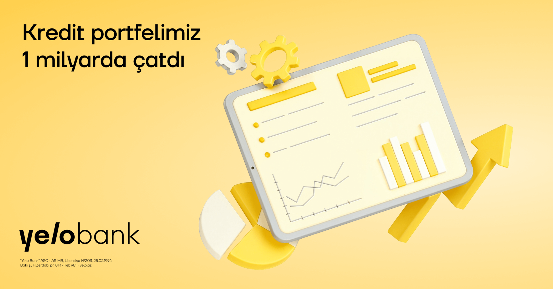 Yelo Bank-dan yeni rekord: kredit portfeli 1 milyard manata çatdı