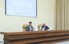 Pirallahı rayonunda sahibkarlarla görüş keçirilib (FOTO)