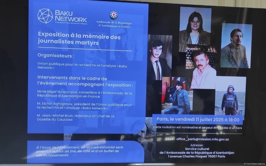 Baku Network Parisdə ilk dəfə olaraq erməni təcavüzü nəticəsində həlak olmuş azərbaycanlı jurnalistlərlə bağlı məsələ qaldırıb (FOTO/VİDEO)