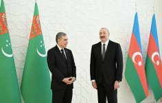 Prezident İlham Əliyevin Türkmənistan Xalq Məsləhətinin sədri Qurbanqulu Berdiməhəmmədov ilə görüşü olub (FOTO/VİDEO)