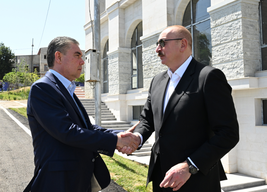 Prezident İlham Əliyev və Qurbanqulu Berdiməhəmmədov Şuşada birgə nahar ediblər (FOTO)