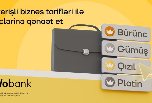 Yelo Bank-dan sahibkarlar üçün sərfəli tarif paketləri
