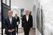 Prezident İlham Əliyev və Qurbanqulu Berdiməhəmmədov Şuşadakı Yaradıcılıq Mərkəzində “Heydər Əliyev və Qarabağ” sərgisi ilə tanış olublar (FOTO)