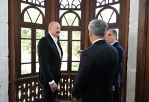 Prezident İlham Əliyev və Qurbanqulu Berdiməhəmmədov Şuşada Mehmandarovların malikanə kompleksində olublar (FOTO)