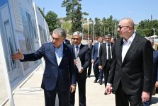 Prezident İlham Əliyev və Türkmənistan Xalq Məsləhətinin sədri Yeni Şuşa məscidində tikinti işlərinin gedişi ilə tanış olublar (FOTO)