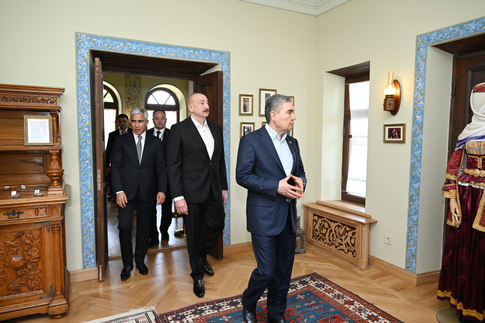 Prezident İlham Əliyev və Qurbanqulu Berdiməhəmmədov Şuşada Mehmandarovların malikanə kompleksində olublar (FOTO)