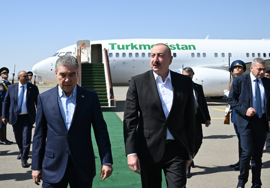Türkmənistan Xalq Məsləhətinin sədri Qurbanqulu Berdiməhəmmədov Füzuli rayonuna gəlib (FOTO)