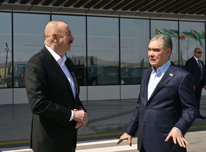 Türkmənistan Xalq Məsləhətinin sədri Qurbanqulu Berdiməhəmmədov Füzuli rayonuna gəlib (FOTO)