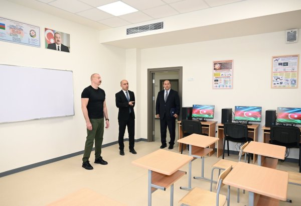 Prezident İlham Əliyev Ağdam şəhər 1 nömrəli tam orta məktəbin binasının açılışında iştirak edib (FOTO/VİDEO)