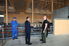 Prezident İlham Əliyev Xocalı kərpic zavodunun açılışında iştirak edib (FOTO)