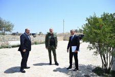 Prezident İlham Əliyev Ağdamın Qiyaslı kəndindəki tarixi məscidin binasının bərpadan sonra açılışında iştirak edib (FOTO)