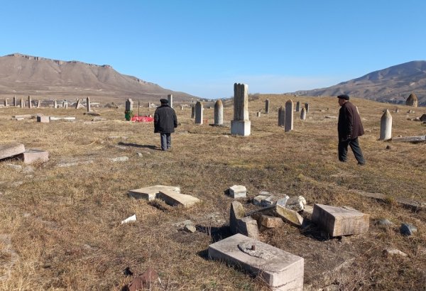Xocalı qəbiristanlığında aparılan tədqiqatlarda vandalizm aktları aşkarlanıb (FOTO)