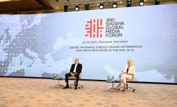 Prezident İlham Əliyevin III Şuşa Qlobal Media Forumunun iştirakçıları ilə görüşü keçirilib (FOTO/VIDEO)