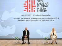 Prezident İlham Əliyevin III Şuşa Qlobal Media Forumunun iştirakçıları ilə görüşü keçirilib (FOTO/VIDEO)